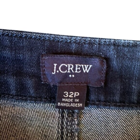 J Crew Womens Slim Trouser Jeans Sz 32P 32 Petite Dark Wash Flare Leg Stretch - Picture 9 of 10